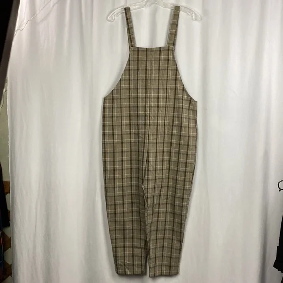 Mus & Bombon Epidot Plaid Adjustable Strap Jumpsuit | Made in Spain | Size M - Picture 5 of 15